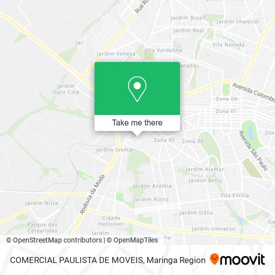COMERCIAL PAULISTA DE MOVEIS map