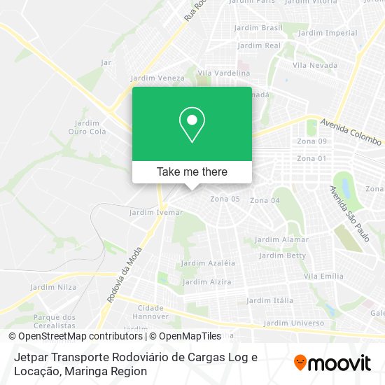 Jetpar Transporte Rodoviário de Cargas Log e Locação map