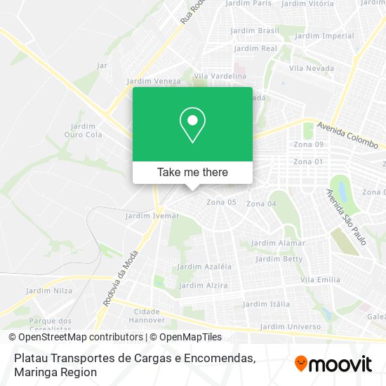 Platau Transportes de Cargas e Encomendas map