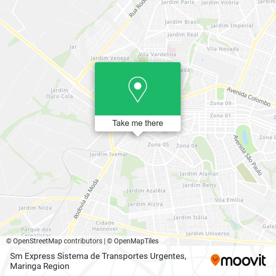 Mapa Sm Express Sistema de Transportes Urgentes