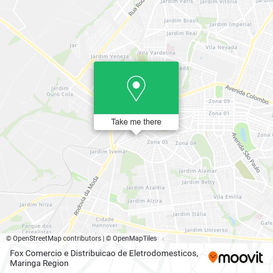 Mapa Fox Comercio e Distribuicao de Eletrodomesticos