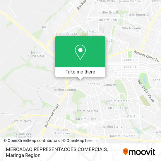 MERCADAO REPRESENTACOES COMERCIAIS map