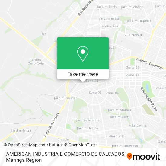 AMERICAN INDUSTRIA E COMERCIO DE CALCADOS map