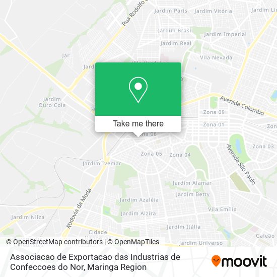 Associacao de Exportacao das Industrias de Confeccoes do Nor map