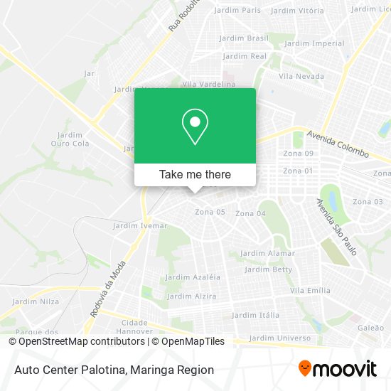 Mapa Auto Center Palotina