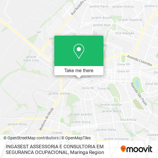 Mapa INGASEST ASSESSORIA E CONSULTORIA EM SEGURANCA OCUPACIONAL