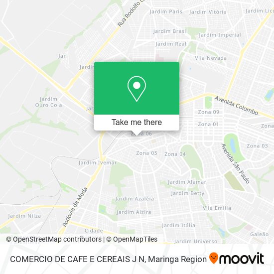 COMERCIO DE CAFE E CEREAIS J N map