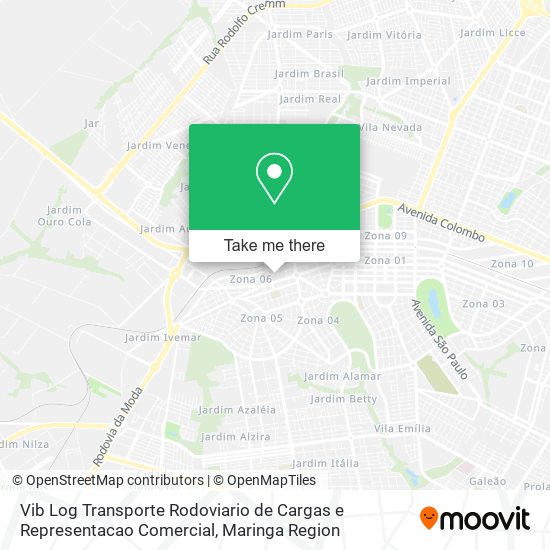 Mapa Vib Log Transporte Rodoviario de Cargas e Representacao Comercial