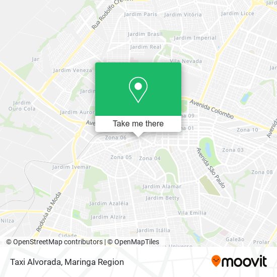 Mapa Taxi Alvorada