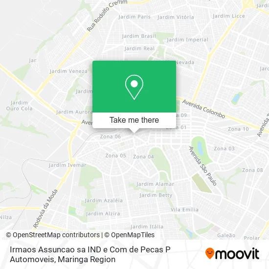 Irmaos Assuncao sa IND e Com de Pecas P Automoveis map