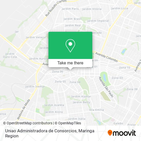 Uniao Administradora de Consorcios map