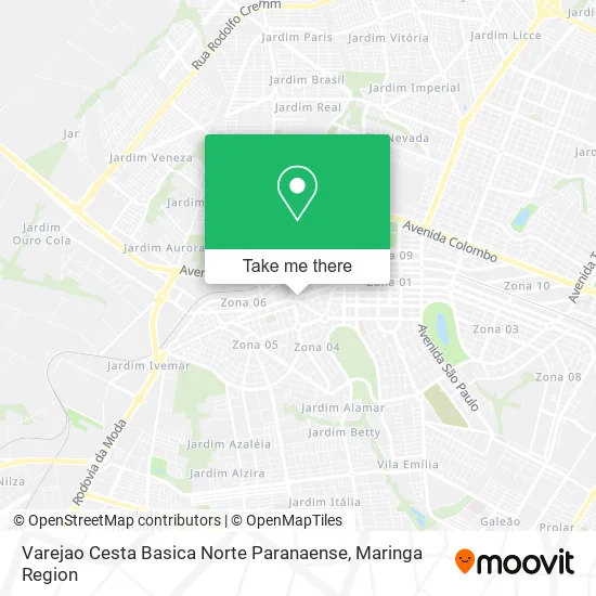 Varejao Cesta Basica Norte Paranaense map