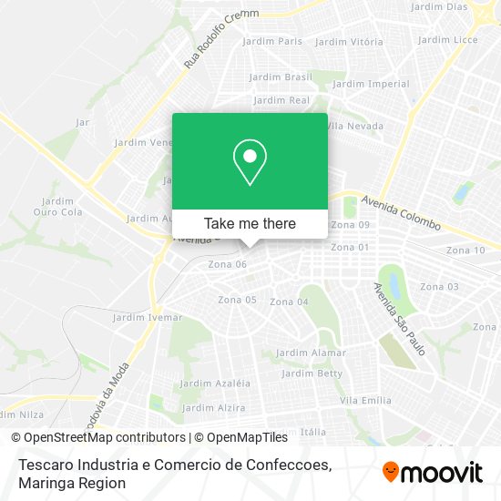 Tescaro Industria e Comercio de Confeccoes map