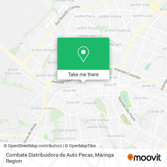 Mapa Combate Distribuidora de Auto Pecas