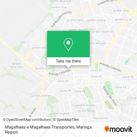 Magalhaes e Magalhaes Transportes map