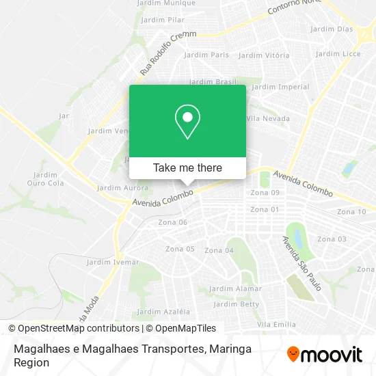Magalhaes e Magalhaes Transportes map