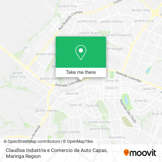 Claudius Industria e Comercio de Auto Capas map