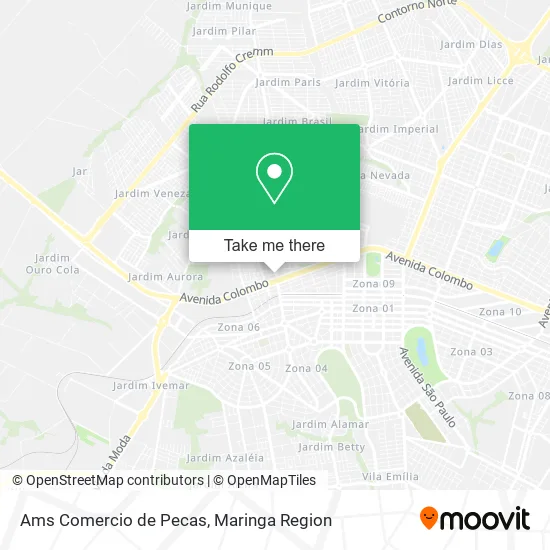 Ams Comercio de Pecas map