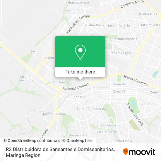 R2 Distribuidora de Saneantes e Domissanitarios map