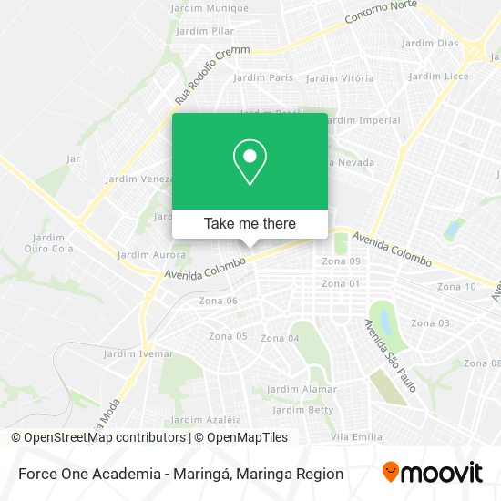 Force One Academia - Maringá map