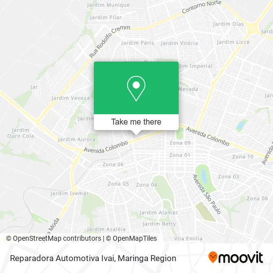 Reparadora Automotiva Ivai map
