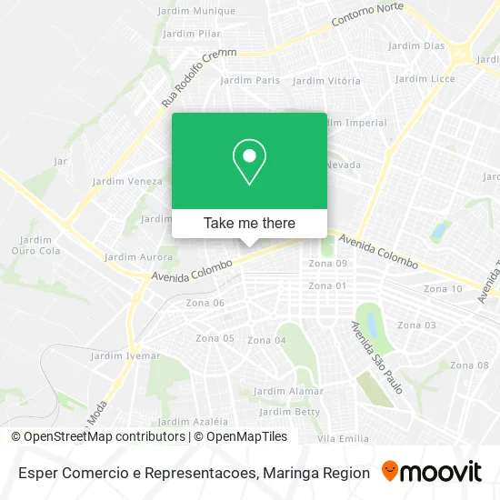 Esper Comercio e Representacoes map