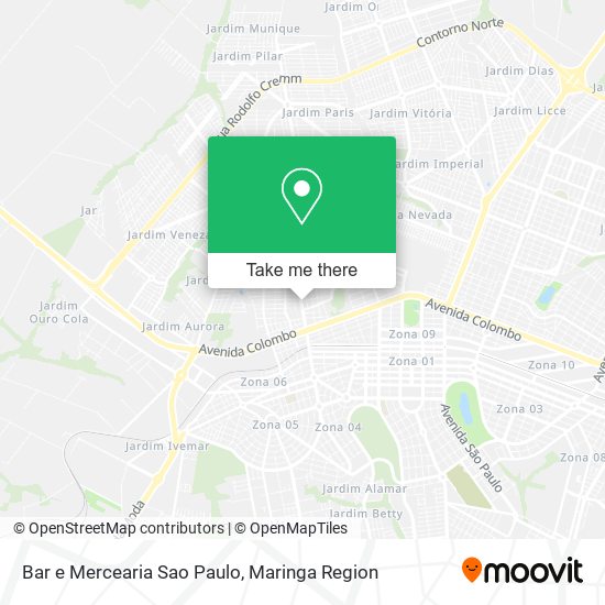 Mapa Bar e Mercearia Sao Paulo