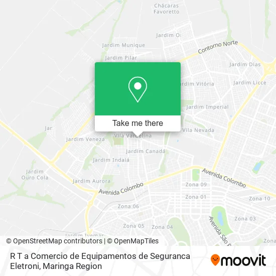 R T a Comercio de Equipamentos de Seguranca Eletroni map