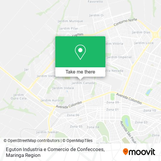 Mapa Eguton Industria e Comercio de Confeccoes