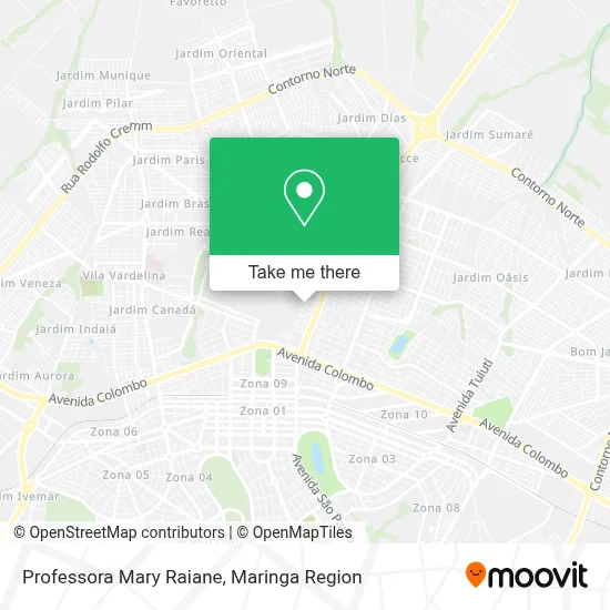 Professora Mary Raiane map