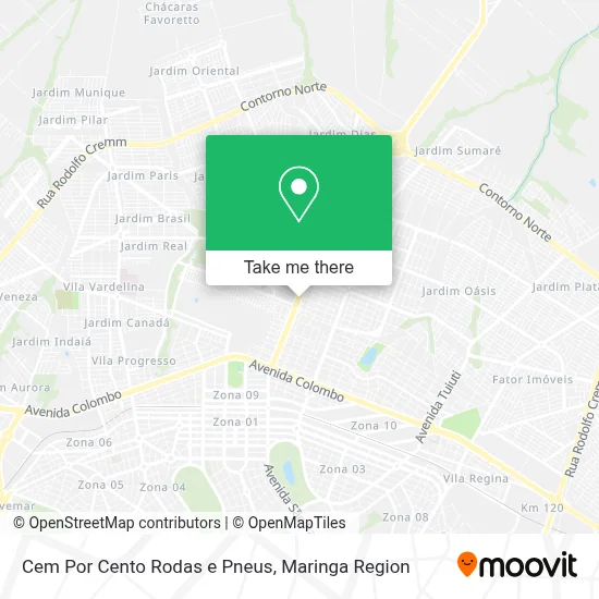 Cem Por Cento Rodas e Pneus map