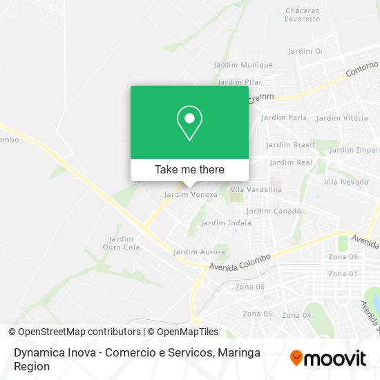 Mapa Dynamica Inova - Comercio e Servicos