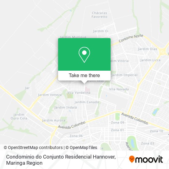 Mapa Condominio do Conjunto Residencial Hannover