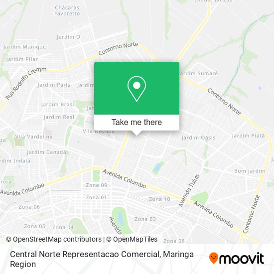 Mapa Central Norte Representacao Comercial