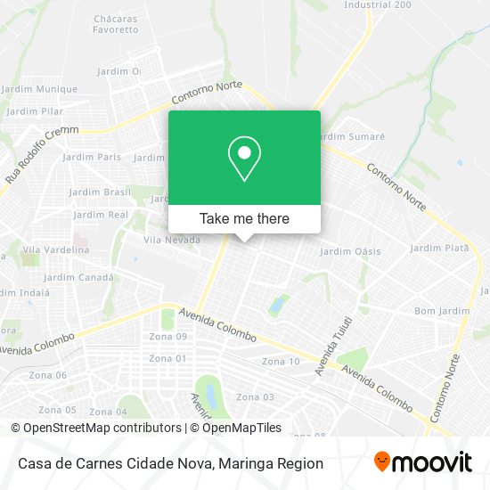 Mapa Casa de Carnes Cidade Nova