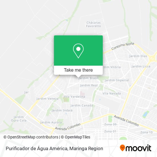 Purificador de Água América map