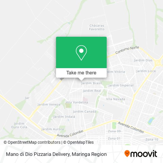 Mapa Mano di Dio Pizzaria Delivery