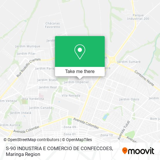 S-90 INDUSTRIA E COMERCIO DE CONFECCOES map