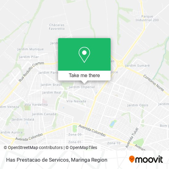 Has Prestacao de Servicos map