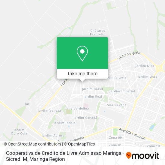 Cooperativa de Credito de Livre Admissao Maringa - Sicredi M map