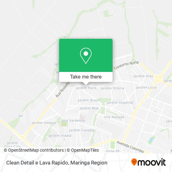 Mapa Clean Detail e Lava Rapido