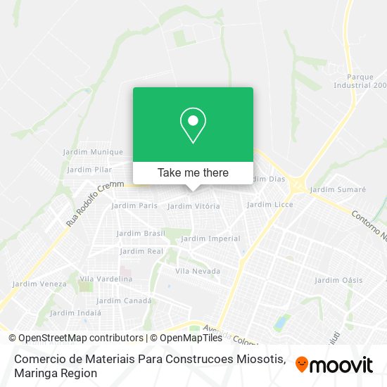 Mapa Comercio de Materiais Para Construcoes Miosotis