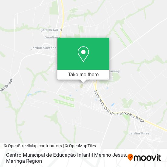 Mapa Centro Municipal de Educação Infantil Menino Jesus