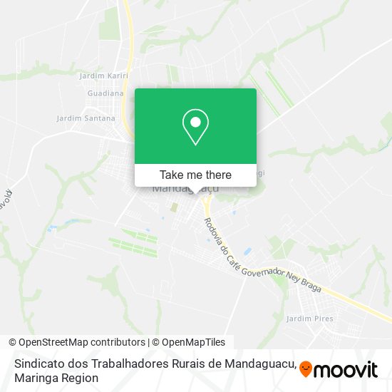 Sindicato dos Trabalhadores Rurais de Mandaguacu map