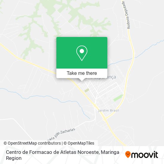 Mapa Centro de Formacao de Atletas Noroeste