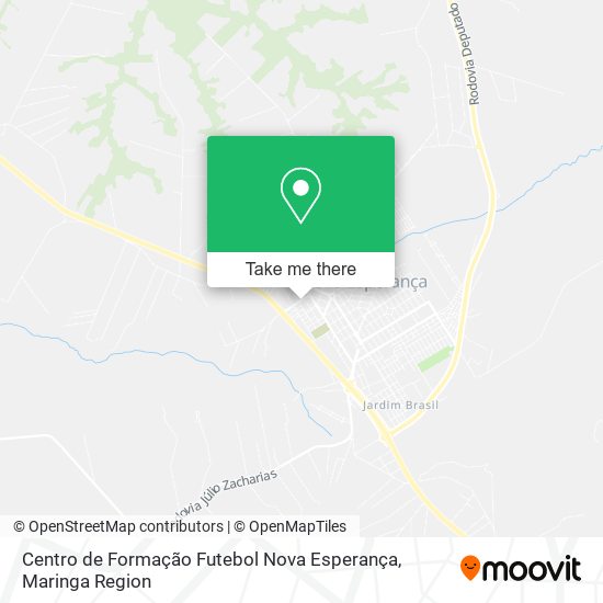 Mapa Centro de Formação Futebol Nova Esperança