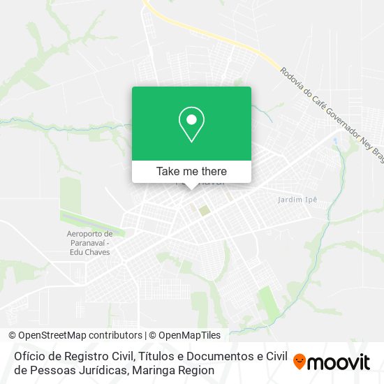 Mapa Ofício de Registro Civil, Títulos e Documentos e Civil de Pessoas Jurídicas