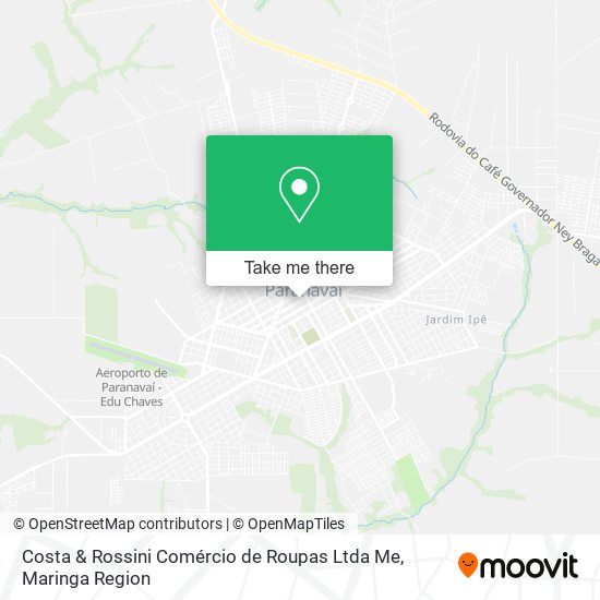 Mapa Costa & Rossini Comércio de Roupas Ltda Me