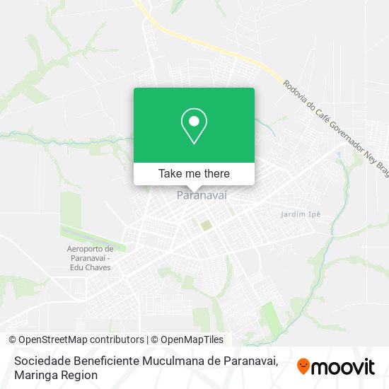 Mapa Sociedade Beneficiente Muculmana de Paranavai