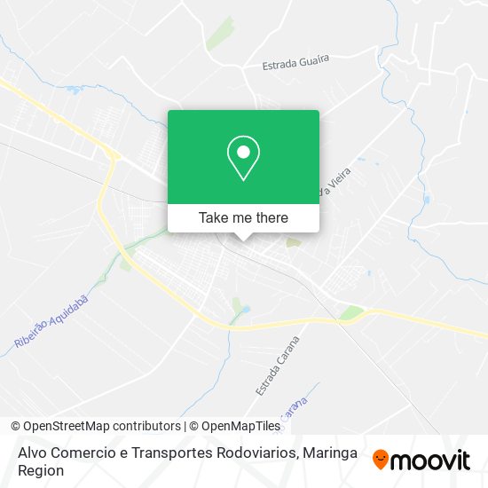 Mapa Alvo Comercio e Transportes Rodoviarios